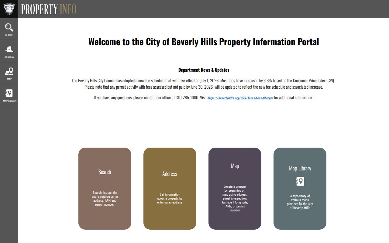 Beverly Hills people search through CitySmart property and permit records