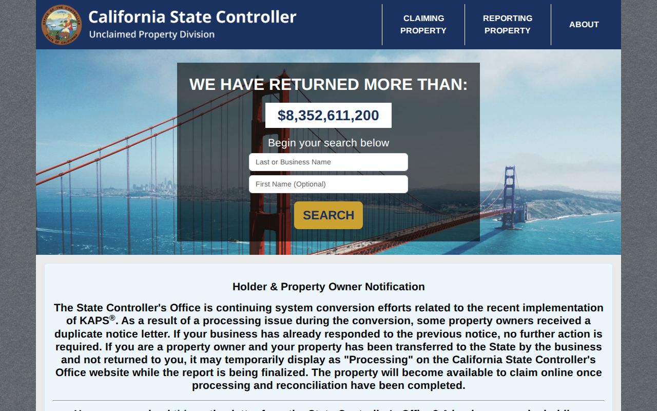 Beverly Hills people search using California unclaimed property records