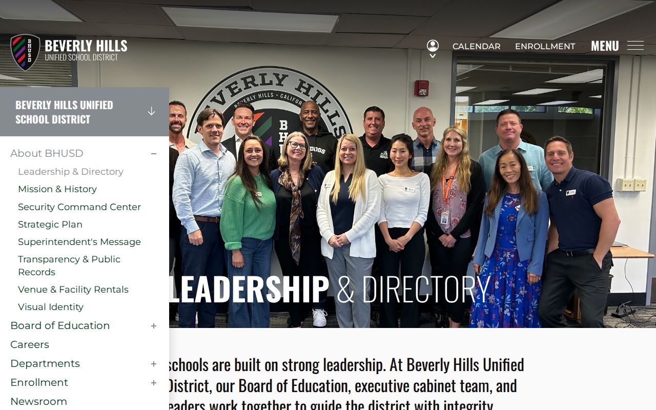 Beverly Hills people directories BHUSD leadership directory